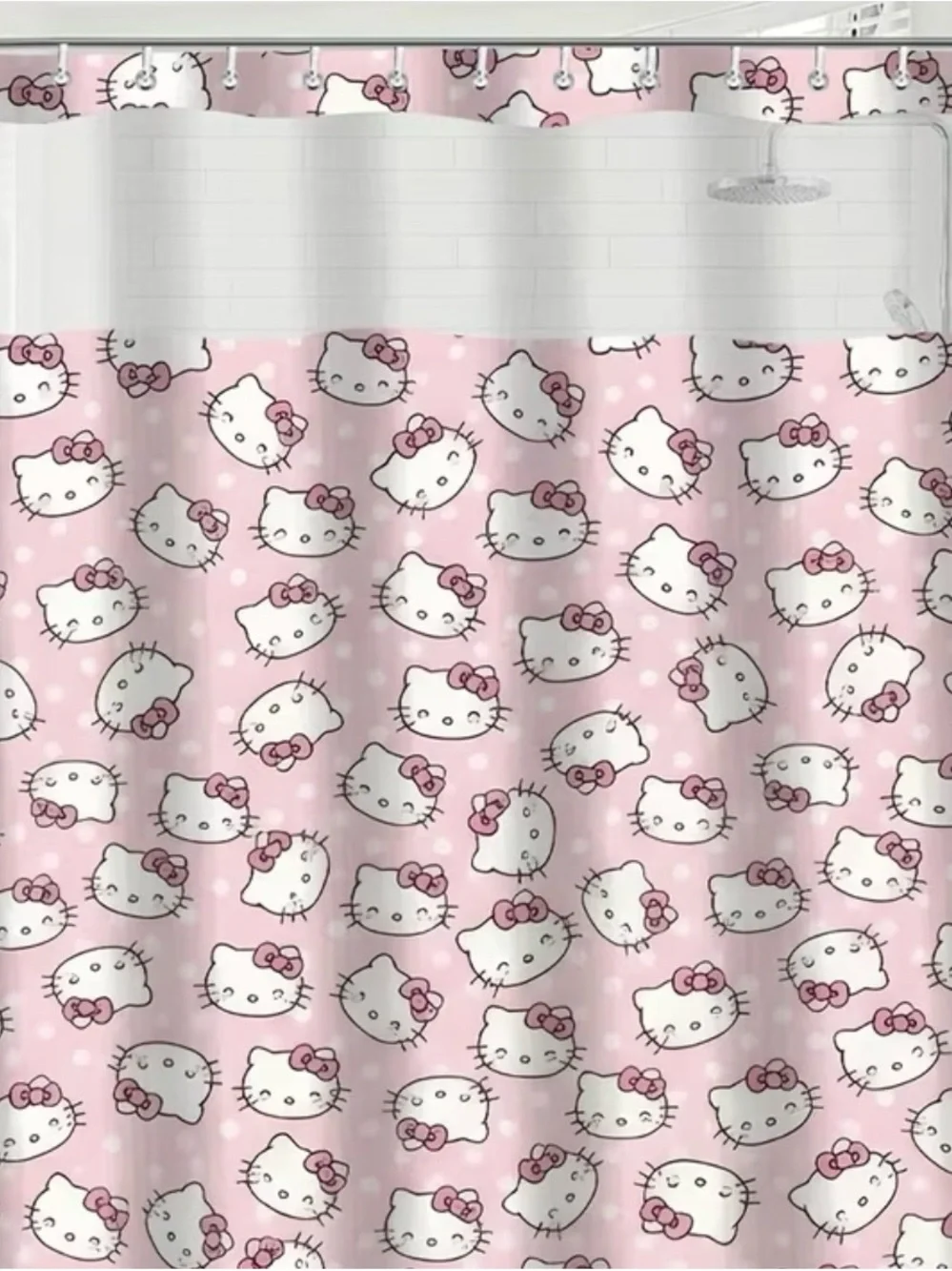 Hello Kitty Pink Pattern Shower Curtain
